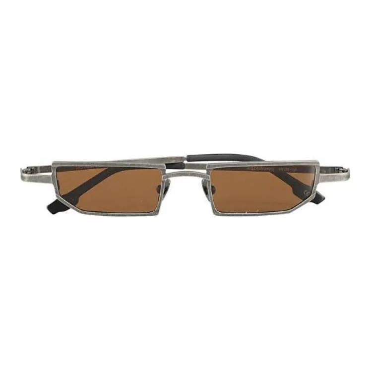 District Vision Titanium Irregular Shape Sunglasses Unisex Silver-1