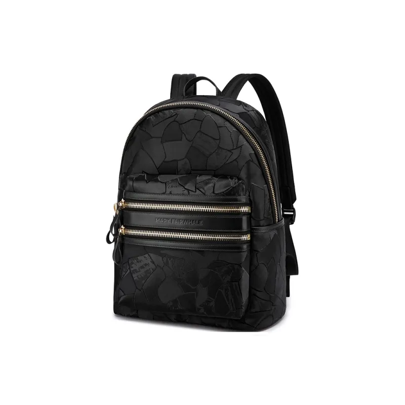 FAIRWHALE Oxford Backpack Men's Gem Black/Navy Blue/Maple Leaf Red-1