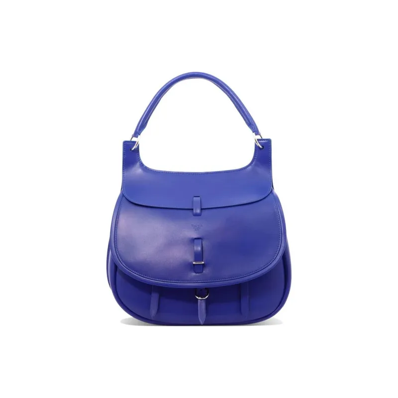 Fontana Milano 1915 Calfskin Handbag Women's Blue Purple-0