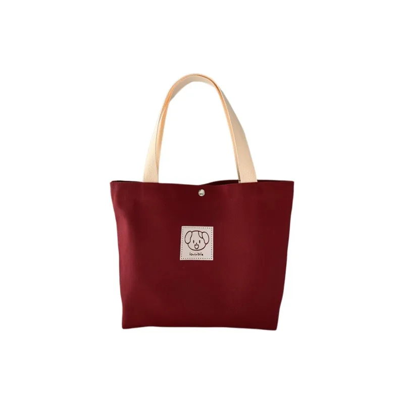 PULUWIRR Canvas Shoulder Bag, Handbag Medium Size Women's Beige/Black/Purple/Red/Emerald Green/Dark Green-6