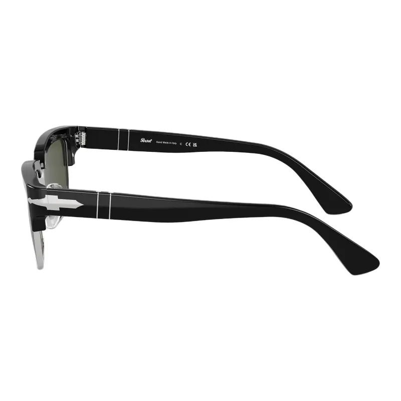 PERSOL Acetate Square Sunglasses Unisex Black-2
