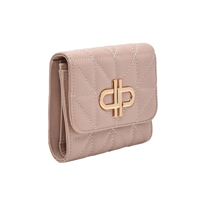 PEDRO Calfskin Wallet Women's Black/Nude/Purple-5