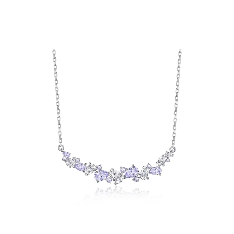 FANCI Wisteria Flower Series 925 Sterling Silver Necklaces Women's-5