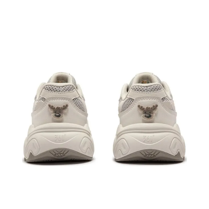 361° Wear Resistant Low Top Chunky Sneakers Women's Beige-3