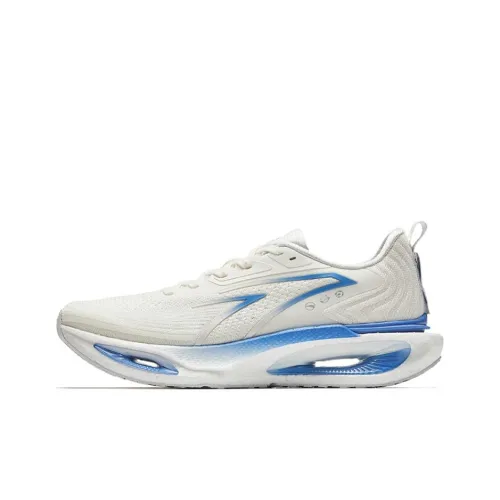 ANTA Running Collection Running Shoes Men Low-Top Ivory White/Sand Grey/Dissolving Blue