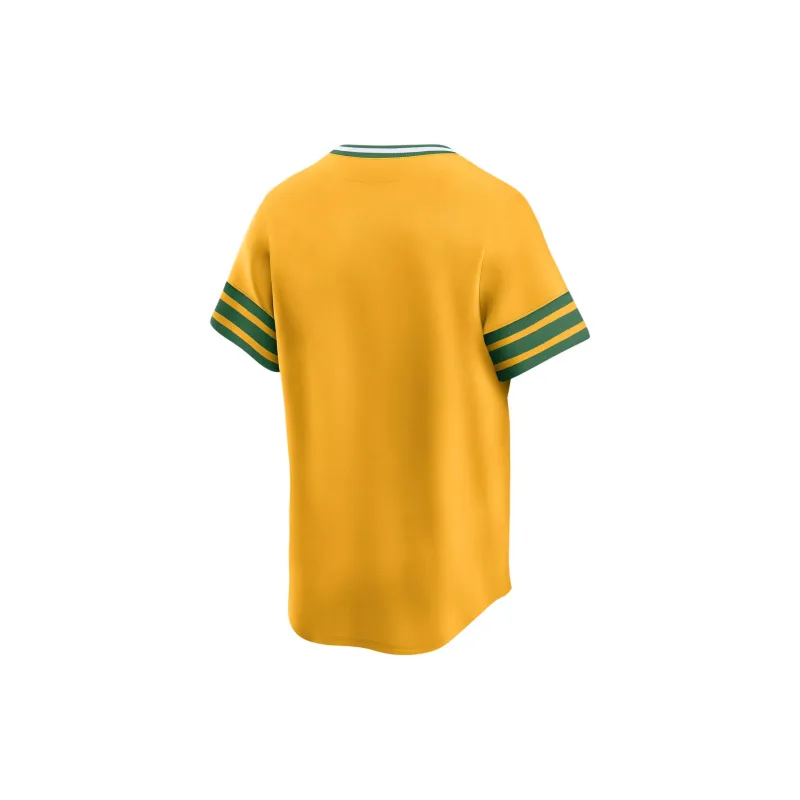 Nike x MLB Oakland Athletics Cooperstown Soccer Jerseys Men's Gold-1