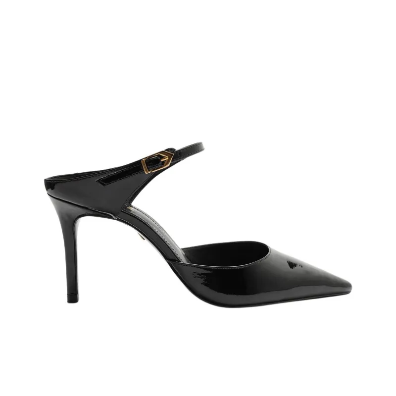 Schutz Closed Toe Slippers 8.5cm Women's Black-1