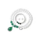 Pearl chrysoprase temperament set [necklace/bracelet/stud]
