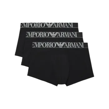 EMPORIO ARMANI Three pack Of Asv Shiny Logoband Organic cotton Boxer Briefs