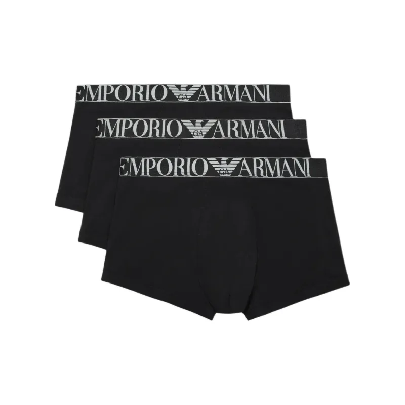 EMPORIO ARMANI Three pack Of Asv Shiny Logoband Organic cotton Boxer Briefs-0