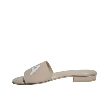 CHANEL Slip-Resistant Slide Slippers Women's Beige