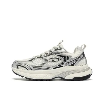 QIAODAN Kaiyuan 2K Coverage Rebound Wear Resistant Lightweight Slip Resistant Low Top Casual Shoes Men's Silver Black