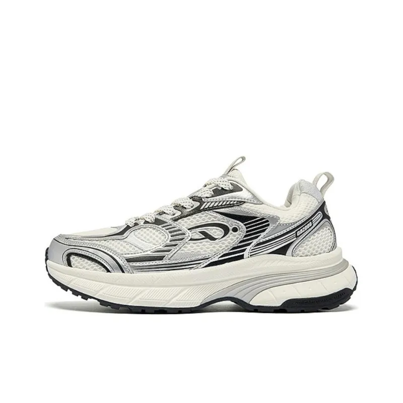 QIAODAN Kaiyuan 2K Coverage Rebound Wear Resistant Lightweight Slip Resistant Low Top Casual Shoes Men's Silver Black-0