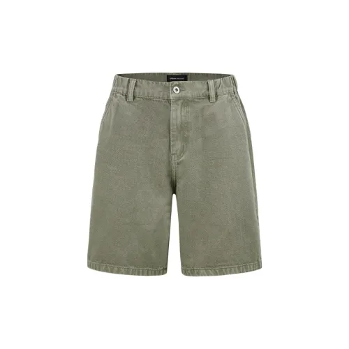 URBAN REVIVO Casual Shorts Men Khaki Gray