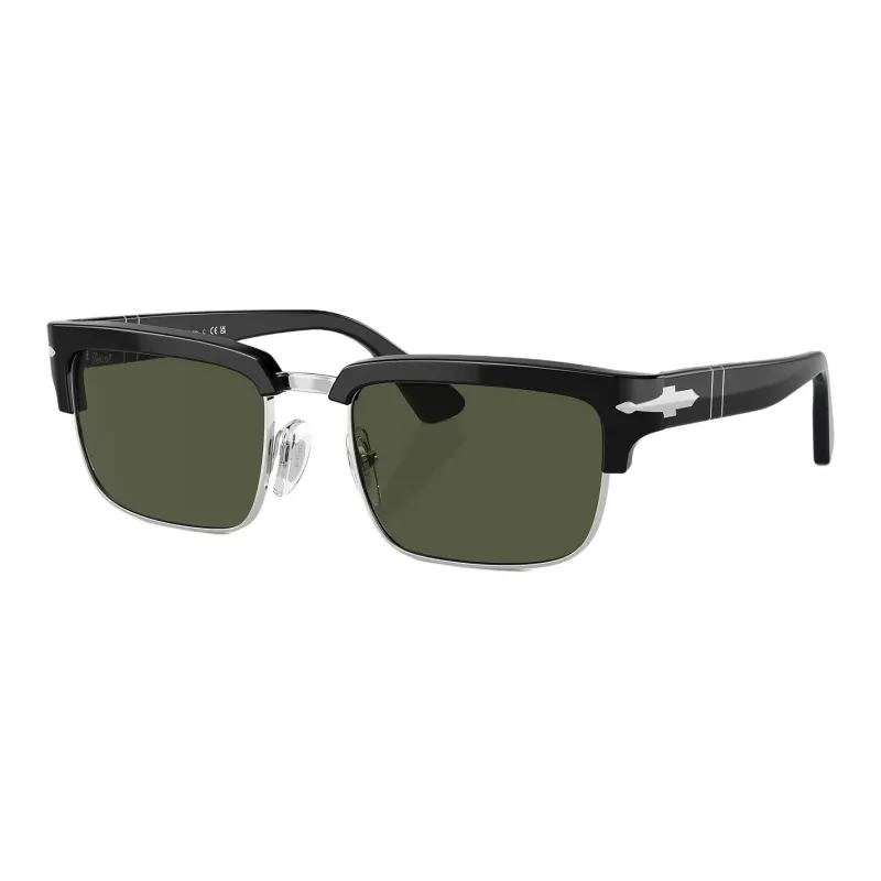 PERSOL Acetate Square Sunglasses Unisex Black-0
