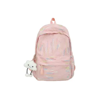 RUIPAI Nylon Backpack Regular Women's Ecru/Pink/Black/Yellow/Blue