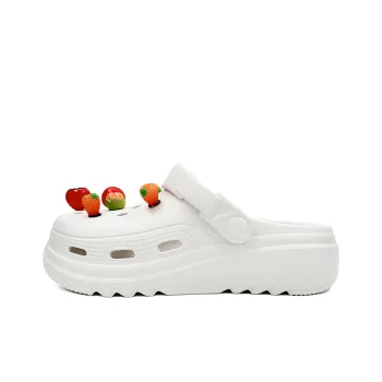 OUBT Citrus Theme 3D Embellishment Clogs Women's White