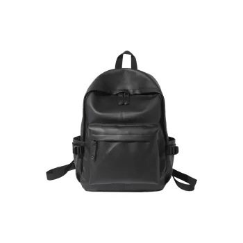 MASTER CANVAS Leather Backpack Large Size Unisex Black