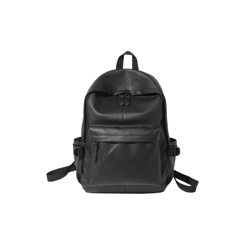 MASTER CANVAS Leather Backpack Tubas Unisex Black-0