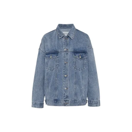 URBAN REVIVO Denim Jackets Women's Sky Blue