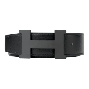HERMES Constance Leather Belts Men Black & Ebony