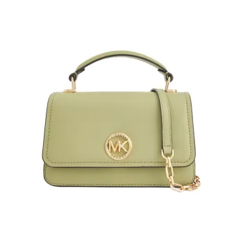 MICHAEL KORS Calfskin Shoulder Bag Crossbody Bag Handbag Women's Light Green