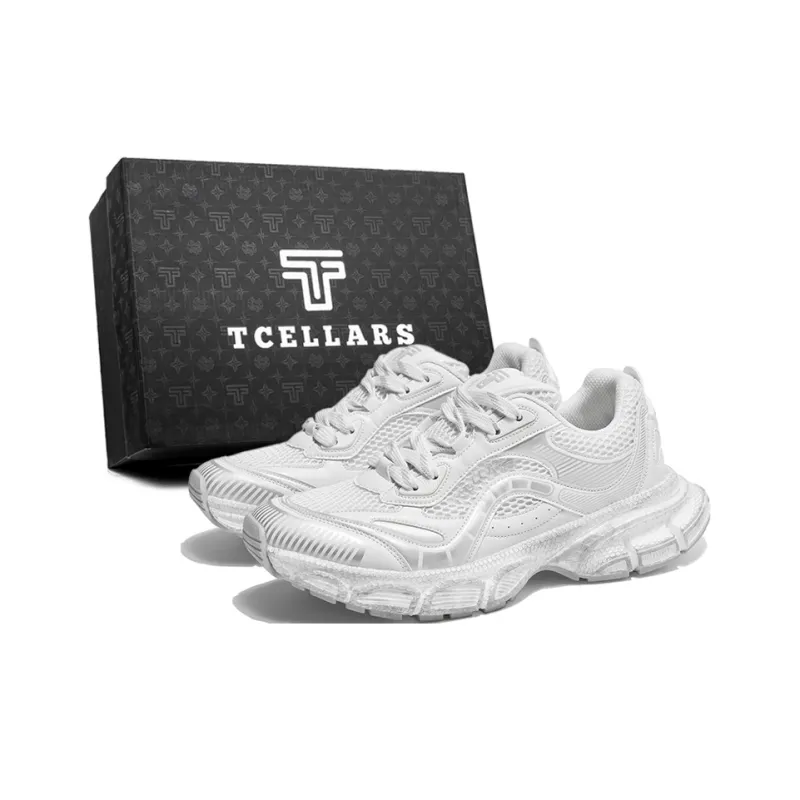 TCELLARS Cushioning Abrasion Resistant Lightweight Height Increasing Mat Low Top Chunky Sneakers Unisex-20