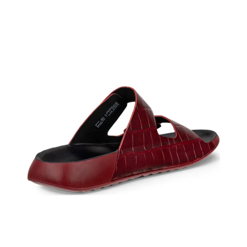 Ecco Slip Resistant Abrasion Resistant Slide Slippers Women's Red-3