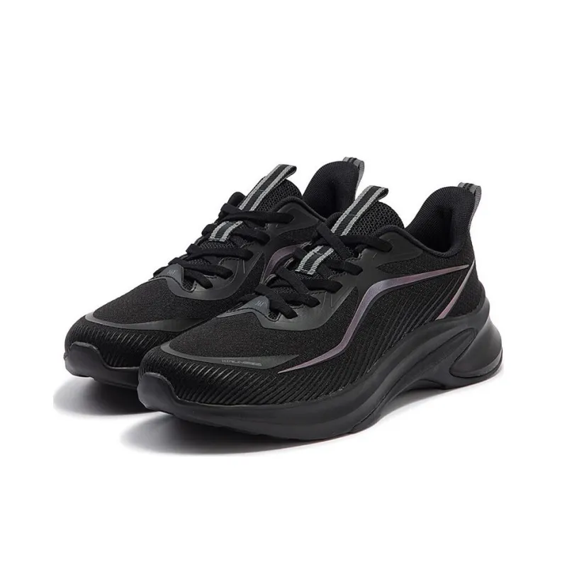 361° Fangya SE Wear-Resistant Low-Top Running Shoes Men's Black-2