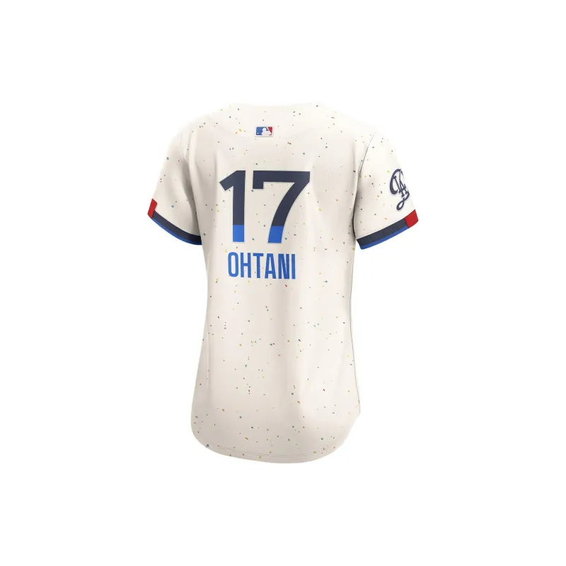 Nike x MLB Shohei Ohtani Los Angeles Dodgers City Connect Baseball Jacket Women's Cream-1