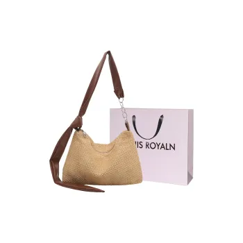 LOUIS ROYALN Woven Crossbody Bag Shoulder Bag Women's White/Black/Khaki/Brown