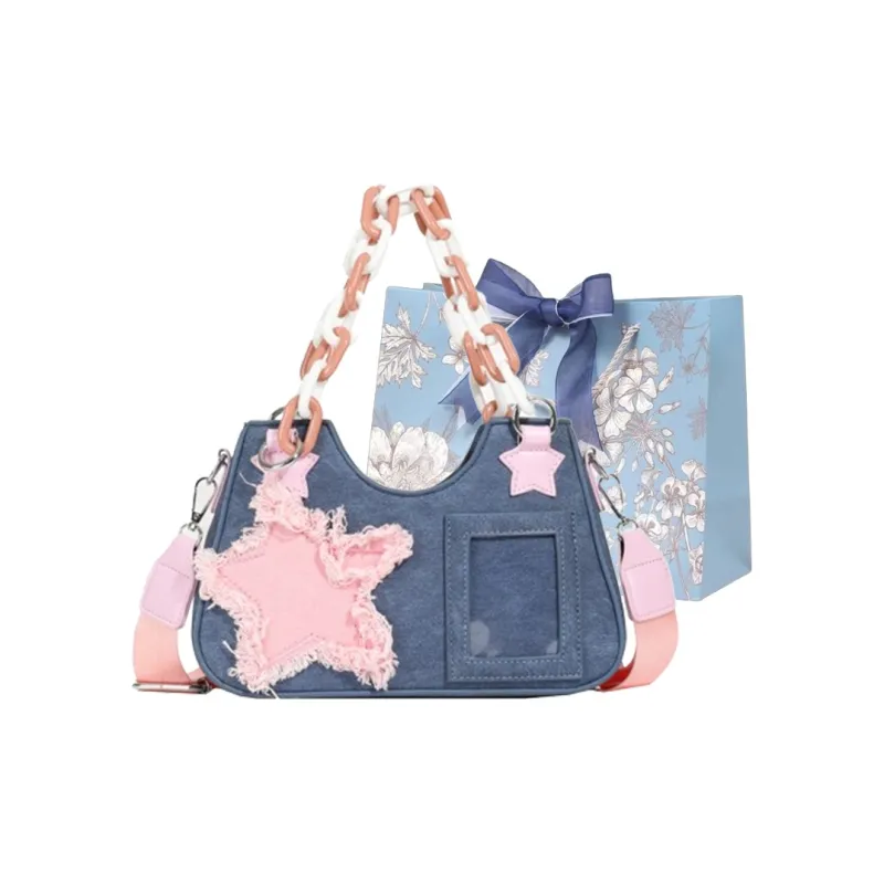 REDOO PU Shoulder Bag Women's Light Blue/Dark Blue/Blue/Black-4
