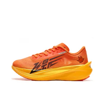 QIAODAN Flying Shadow PB4.0 Cushioned Slip Resistant Abrasion Resistant Low Top Running Shoes Men's Dragon Flame Orange