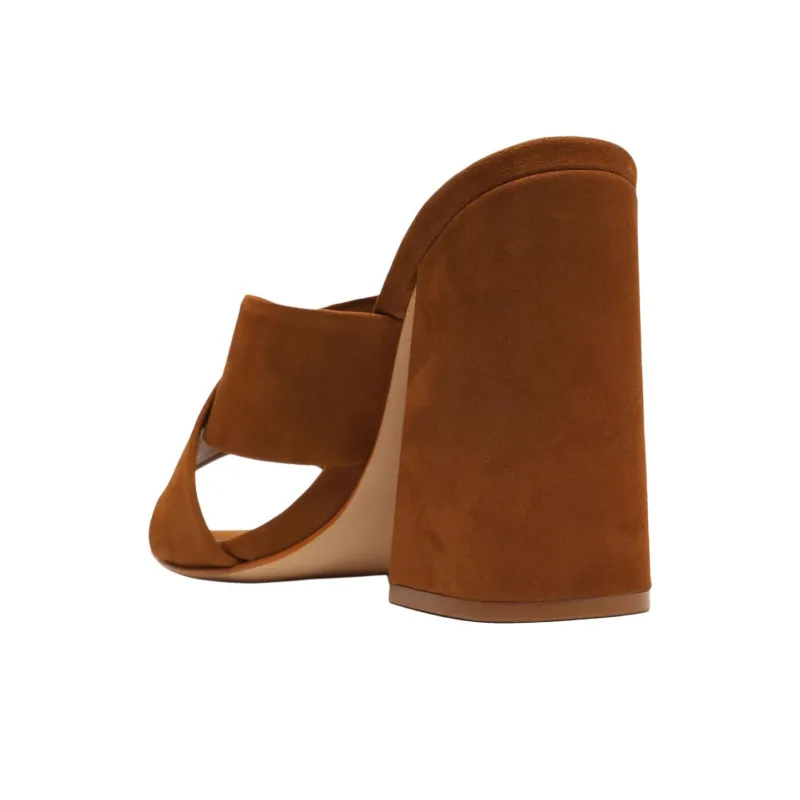 Schutz Slide Slippers 10.5cm Women's Brown-3