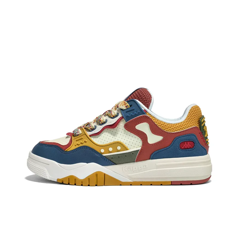 Kappa Anti Slip Wear Resistant Low Top Skateboard Shoes Unisex Light Malt Yellow-0