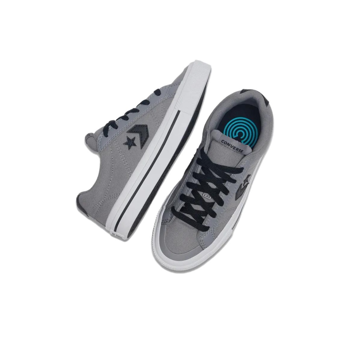 Converse Sport Casual Skateboard Shoes Unisex Low Top Gray Black POIZON