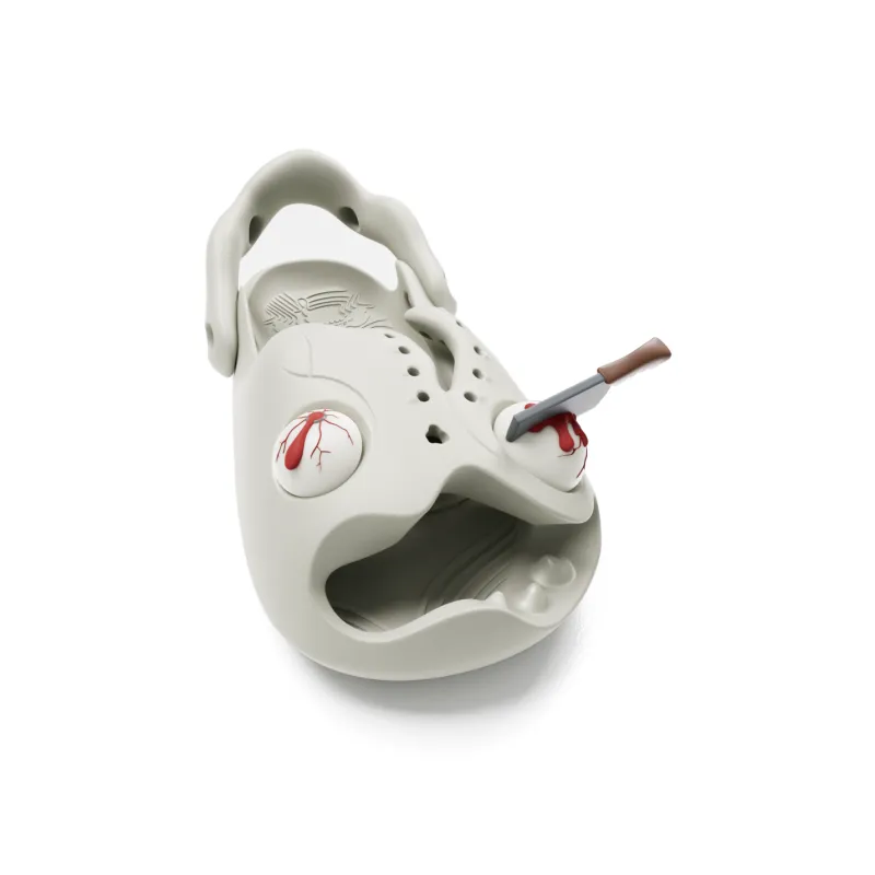 HelloSlippers Mr. Skully Zombie With A Kitchen Knife, Clogs Unisex-3