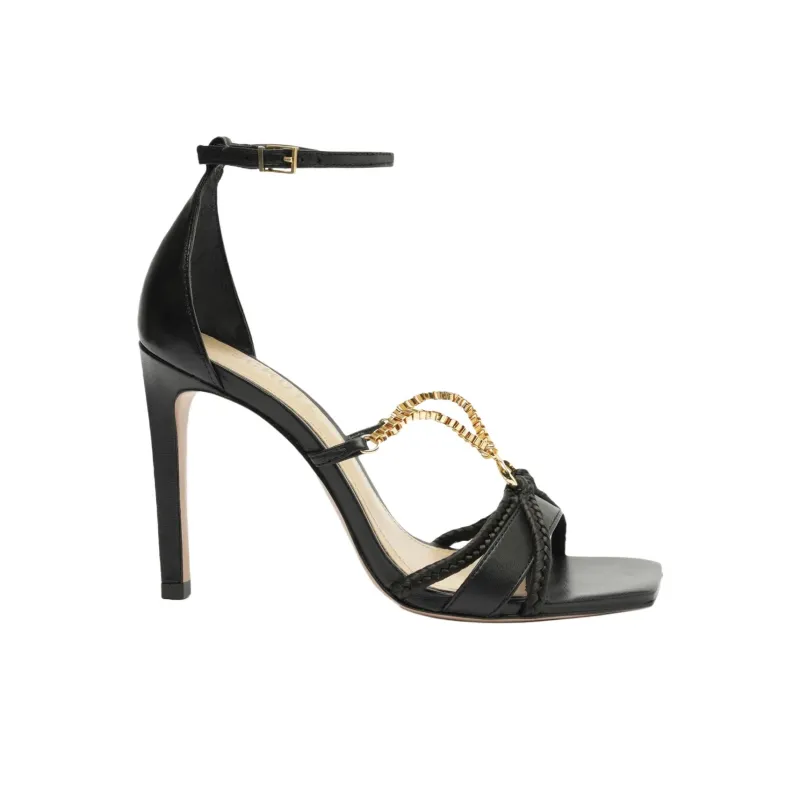 Schutz Silvie Strap Sandals 10.8cm Women's Black-1