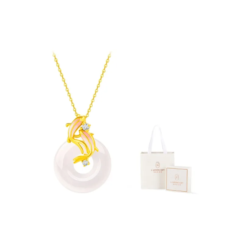 Mom's Gift Chalcedony Jade Necklaces Women's-2