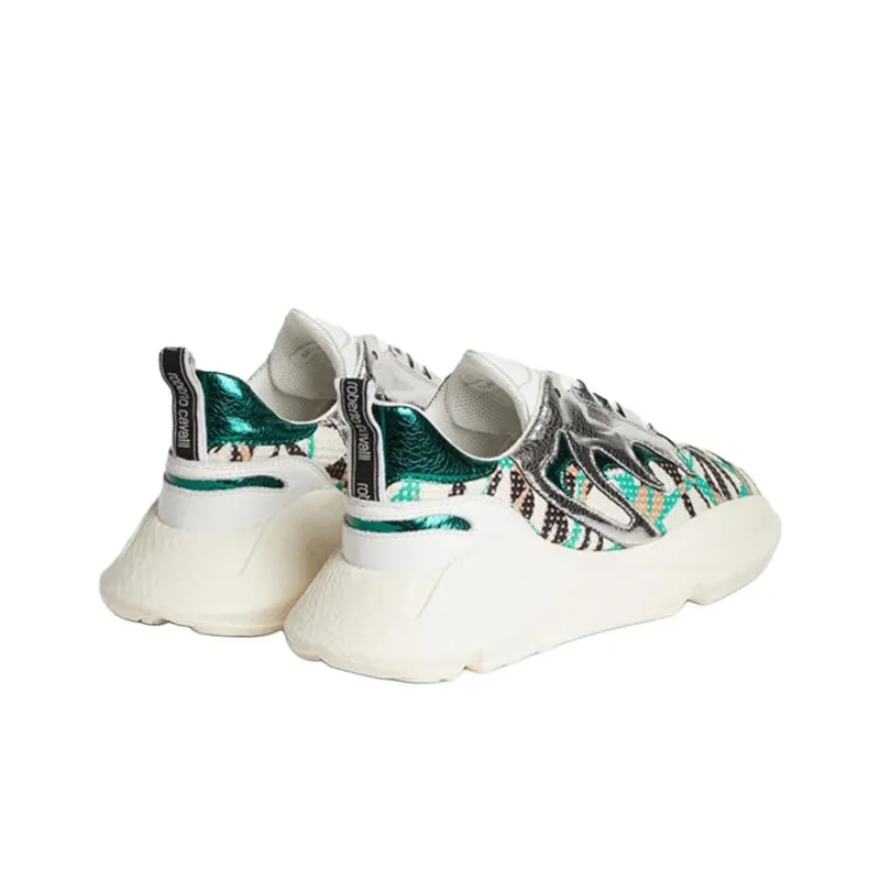 Roberto Cavalli Low-Top Casual Shoes Women's Green-3