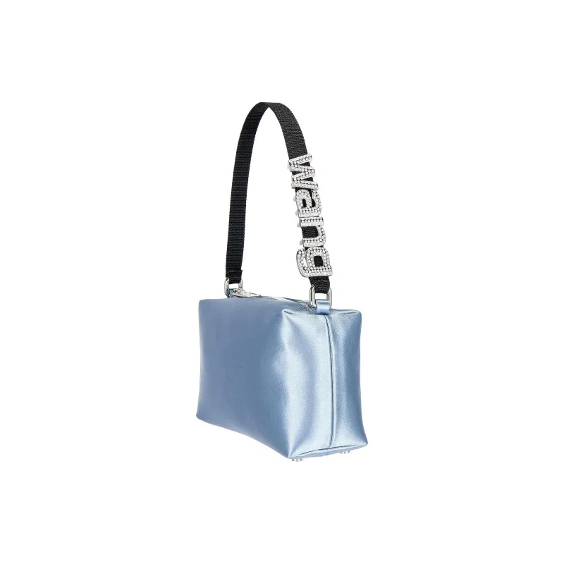 Alexander Wang Heiress Satin One Shoulder Handbags Medium Size Women's Blue-1