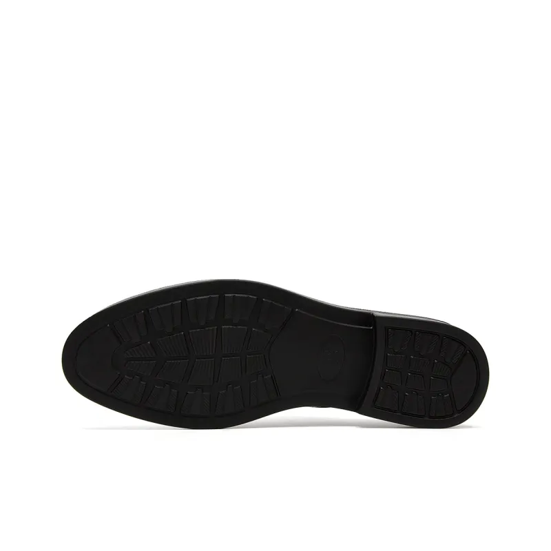 HLA Dress Shoes Men Low Top Black-59