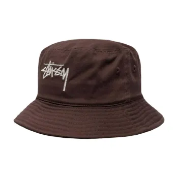 Stussy Cotton Bucket Hats Men's Brown