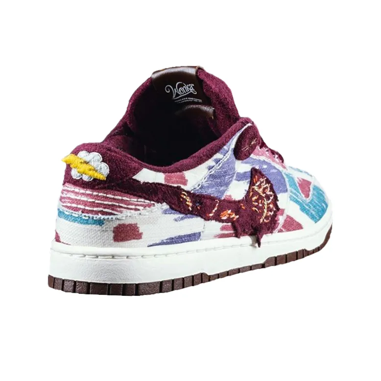 Nike Dunk 'Willy Wonka' Slip Resistant Mid Top Skateboard Shoes Men's White Red Blue-2