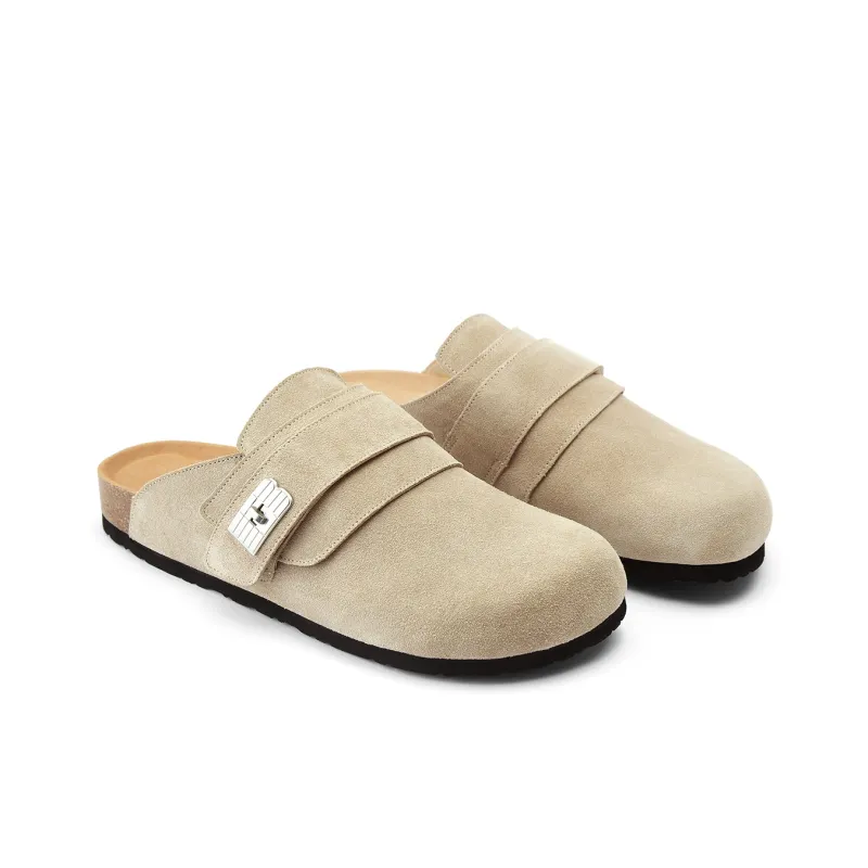 BONELESS Closed Toe Slippers Unisex Light Coffee-2