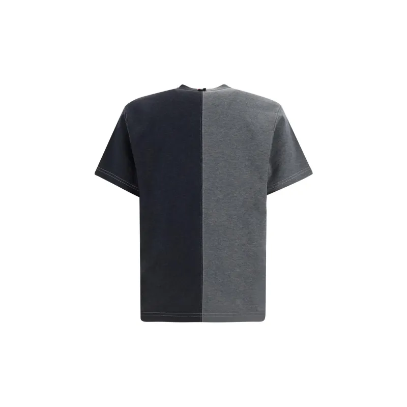 THOM BROWNE Two Toned Crewneck T Shirt-1