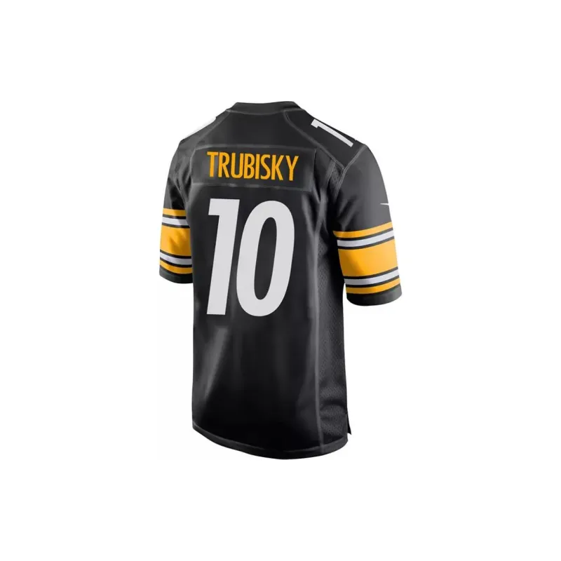 Nike Itchell Trubisky #10 Rugby Jerseys Men's Black-1