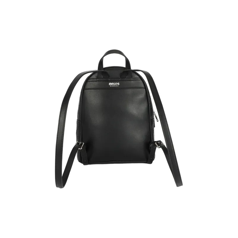 MESUCA Synthetic Leather Backpack Regular Women's Black-3