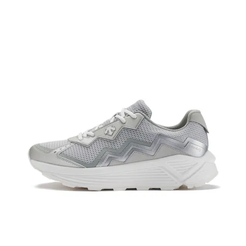 DESCENTE DUALIS Abrasion Resistant Slip Resistant Low Top Casual Shoes Women's Silver