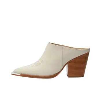 Schutz Closed Toe Slippers 8.3cm Women's White